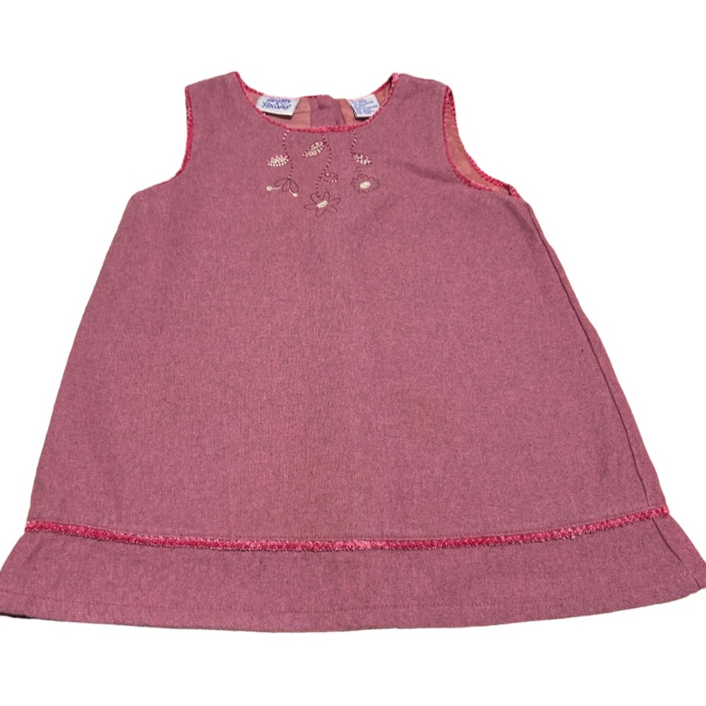 Hearts & Flowers toddler girl’s wool blend sleeveless lined dress size 24 Mo